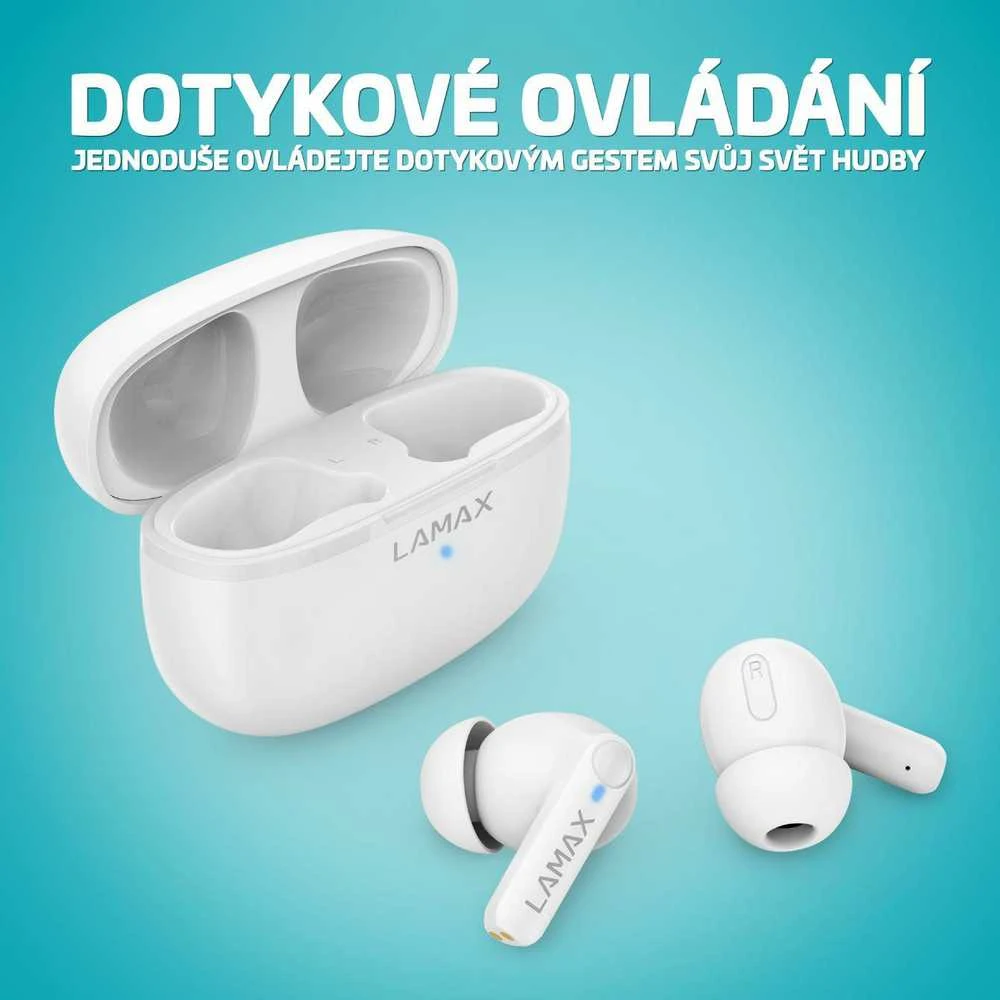 Lamax Clips1 Play Ausinės Belaidės į ausis įkišamos Calls/Music USB Type-C Bluetooth Baltas
