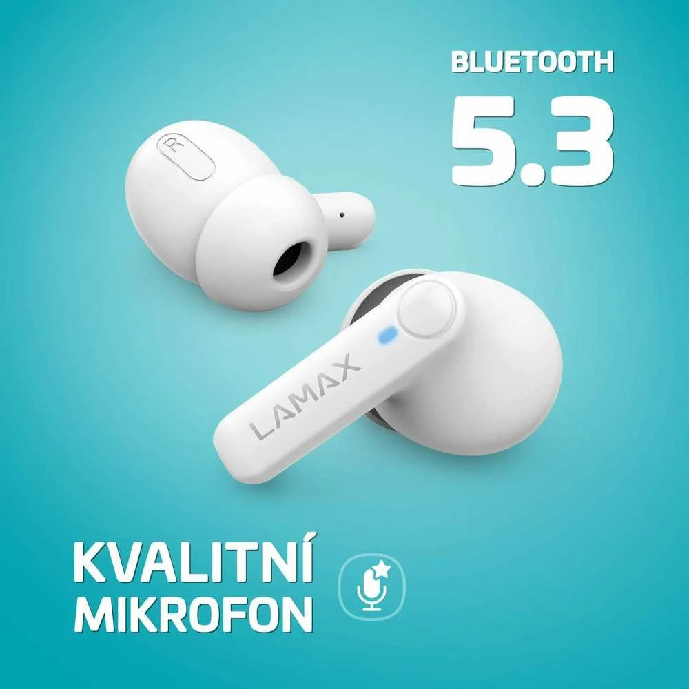 Lamax Clips1 Play Ausinės Belaidės į ausis įkišamos Calls/Music USB Type-C Bluetooth Baltas
