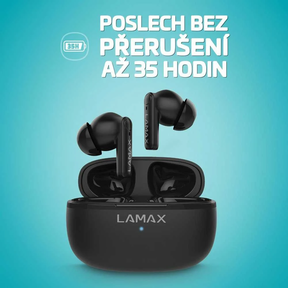 Lamax Clips1 Play Ausinės Belaidės į ausis įkišamos Calls/Music USB Type-C Bluetooth Juodas