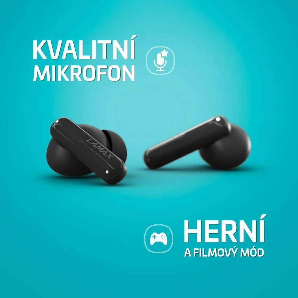 Ausinės Lamax In-Ear Clips1 Plus juodas BT 5.3 Akku 42 Std. retail