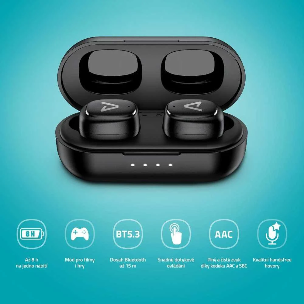 Lamax Dots3 Play Ausinės Belaidės į ausis įkišamos Calls/Music USB Type-C Bluetooth Juodas