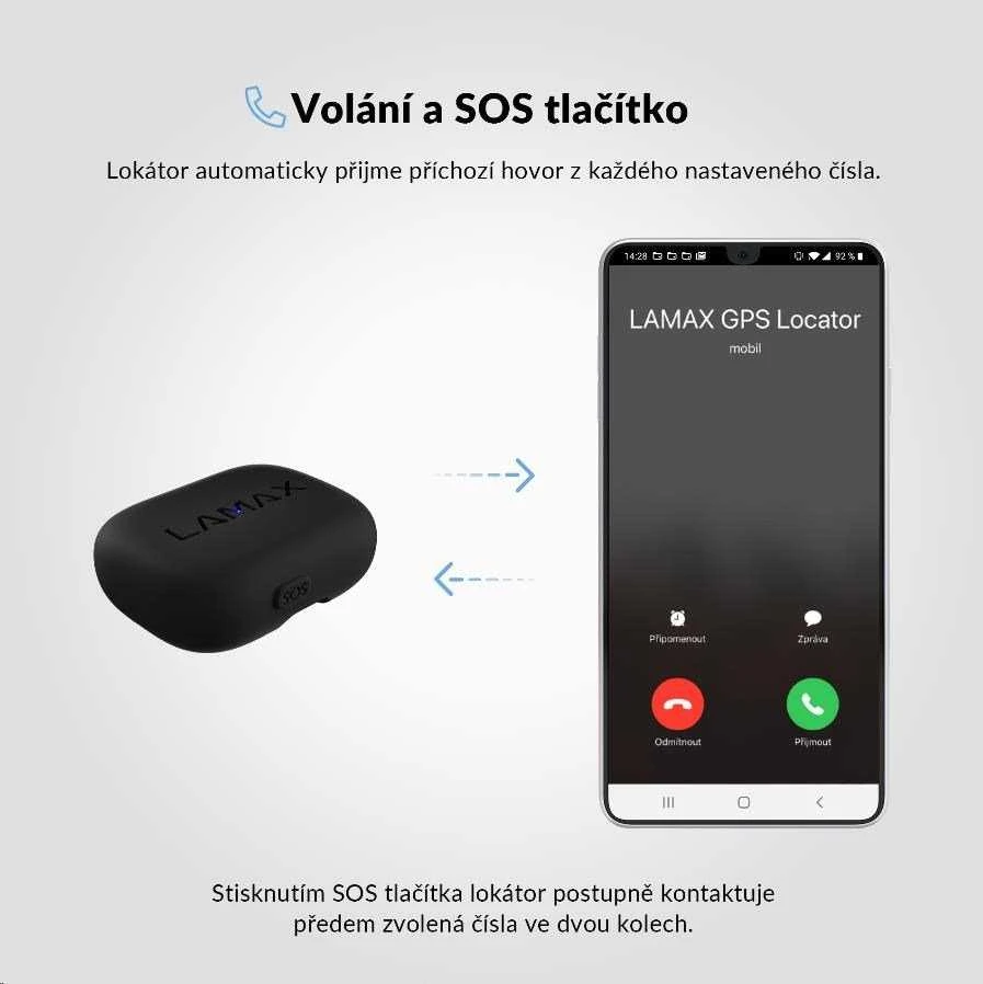 Lamax GPS locator su apykakle
