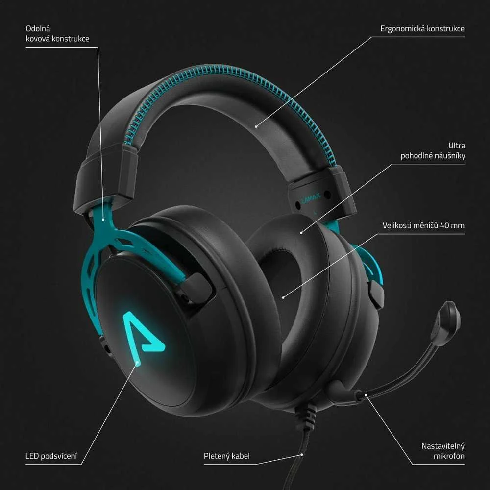 LAMAX Heroes Defender1 – ausinės – juodos