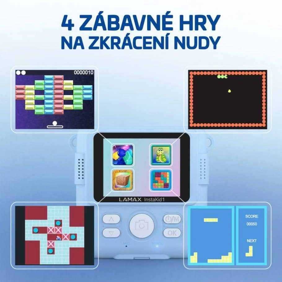 LAMAX InstaKid1 vaikiška kamera, mėlyna