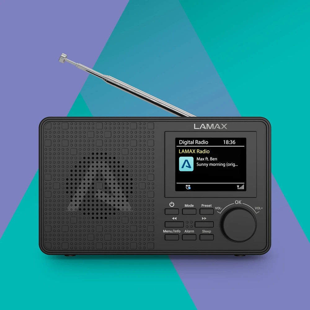LAMAX RadioVox1 DAB - Nešiojamasis DAB+ radijas su FM imtuvu ir „Bluetooth“