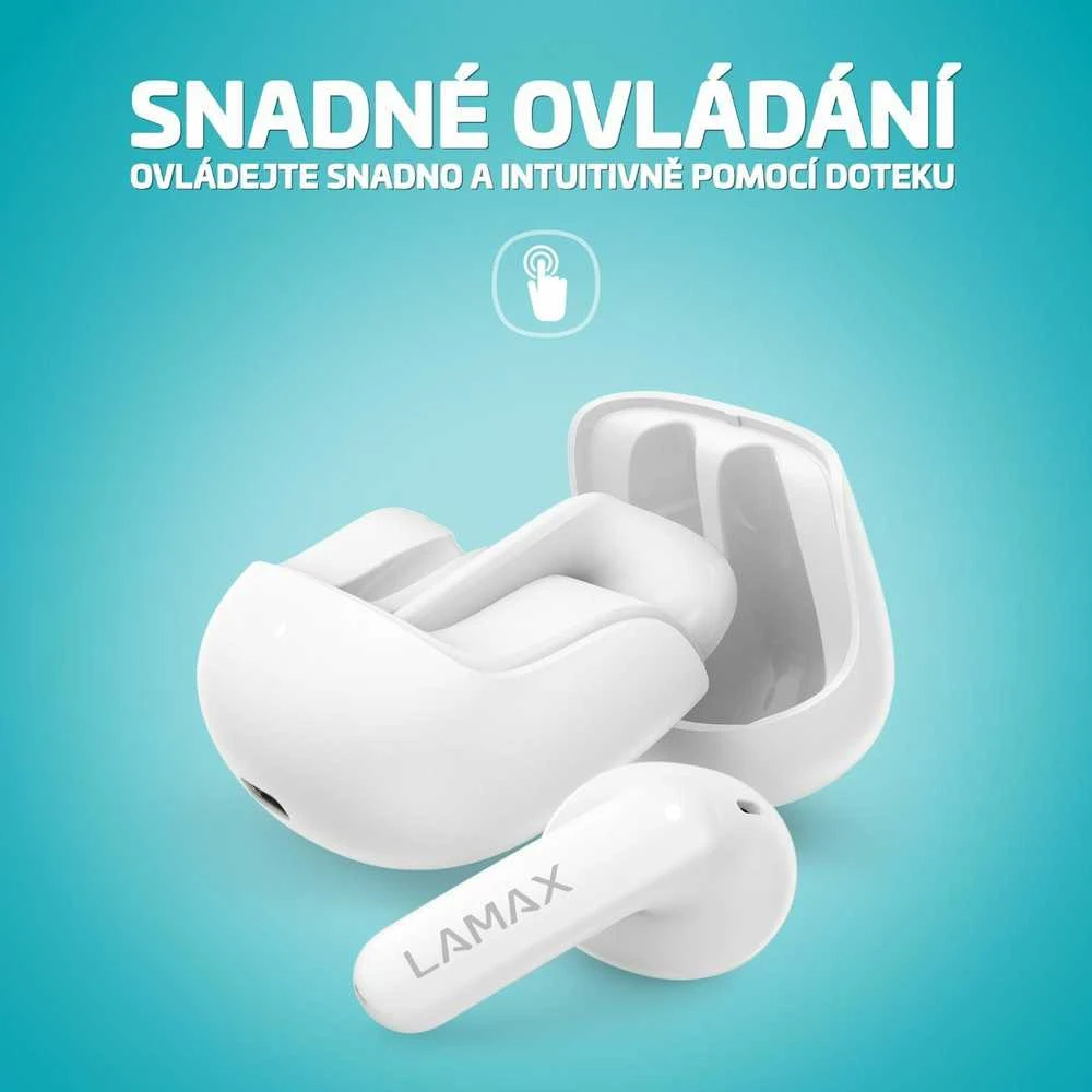 LAMAX Tones1 belaidės ausinės, baltos