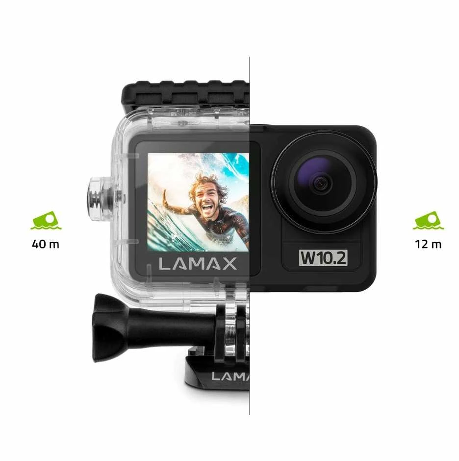 LAMAX W10.2 4K 2 colių „Wi-Fi“ 20MPx MAXsmooth 2.0 sportinė kamera