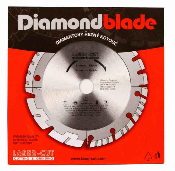 Laser Cut lazerinis Cut L001220 - Segmented Diamond Blade 350 x 25.4 x 12 mm LSS