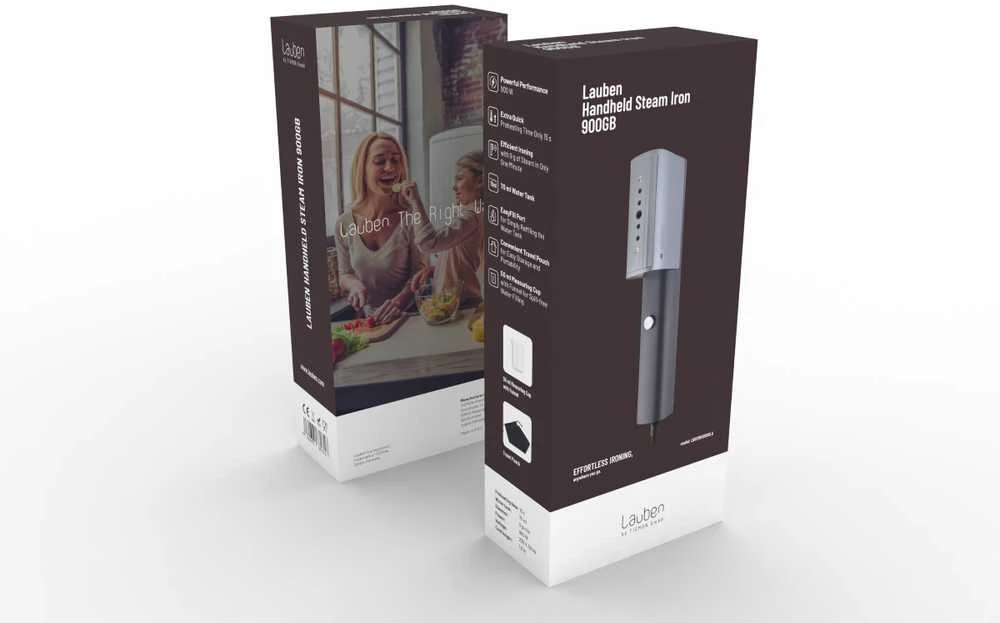 Garo valytuvas drabužiams Lauben Garo valytuvas drabužiams/żelazko podróżne Handheld Garų lygintuvas 900GB 800W