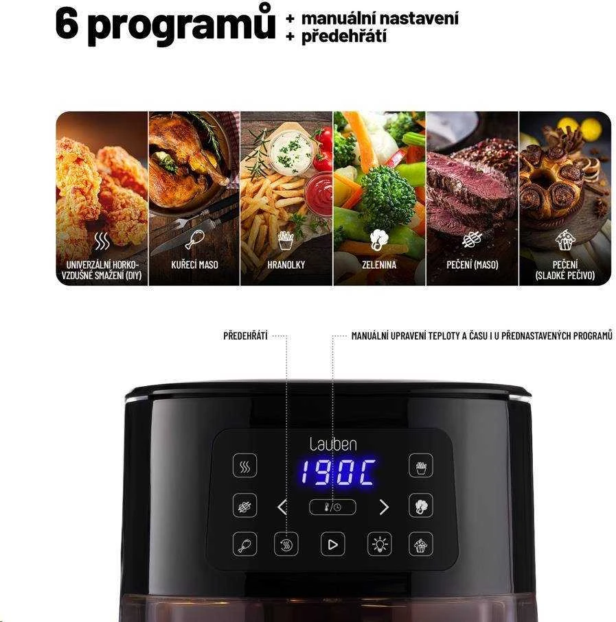 Karšto oro gruzdintuvė Lauben Hot Air Fryer 4000BC