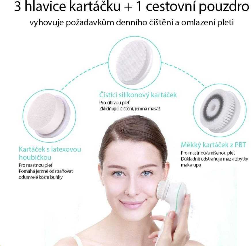TOUCHBeauty Touch Beauty 0759 šepetys odai valyti 3 iš 1 rausvos