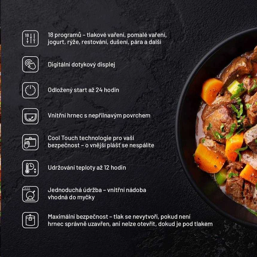 Daugiafunkcis puodas Lauben Multi Cooker 18SB Czech Edition
