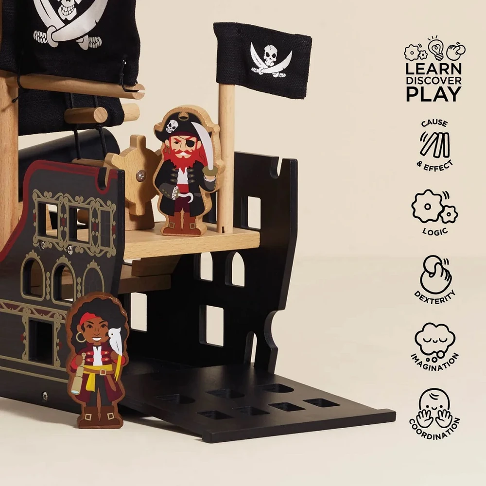 Le Toy Van Medinis Barborossa piratų laivas