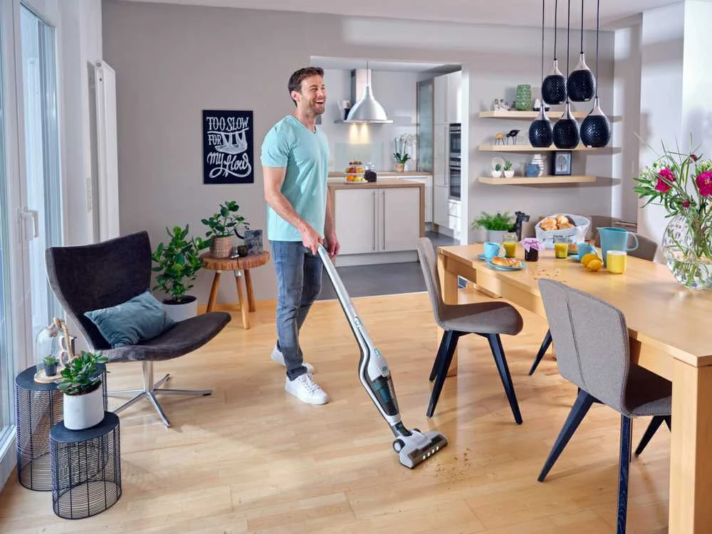 Dulkių siurblys Leifheit Rotaro PowerVac 2in1 2-in-1 stick vacuum Baterija Dry EPA Bagless Juodas, Mėlyna, Baltas
