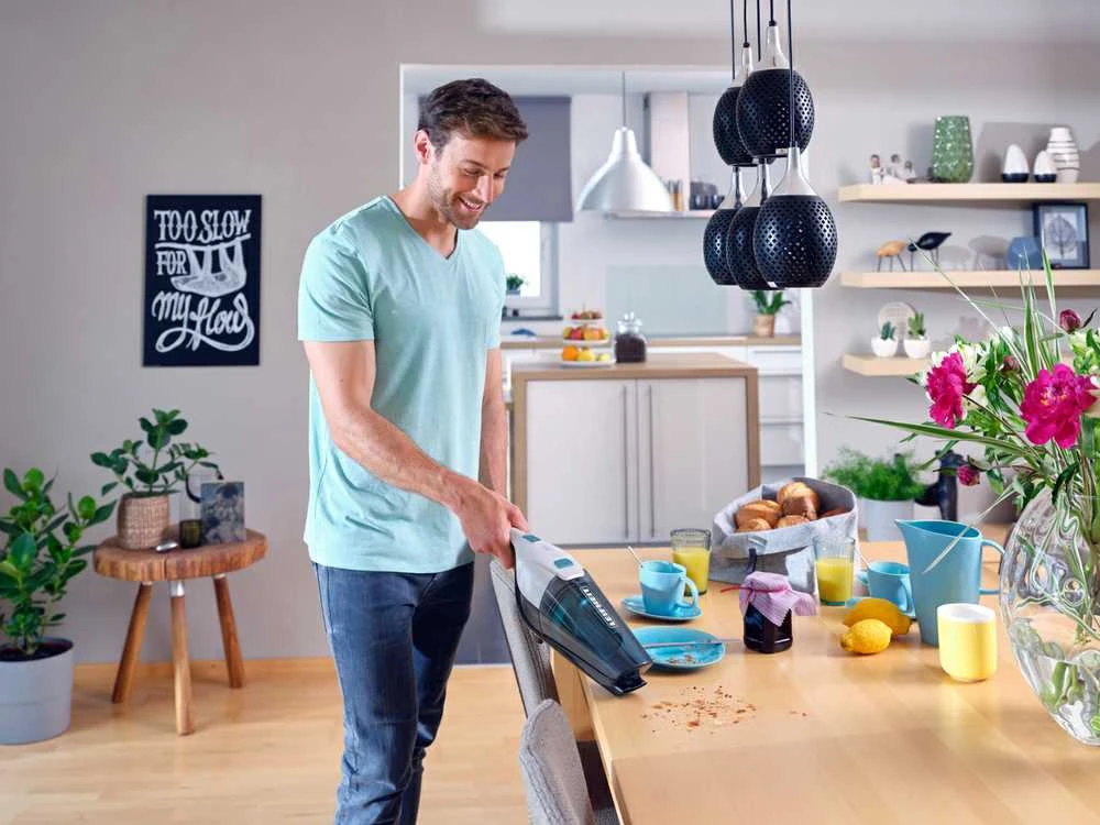 Dulkių siurblys Leifheit Rotaro PowerVac 2in1 2-in-1 stick vacuum Baterija Dry EPA Bagless Juodas, Mėlyna, Baltas