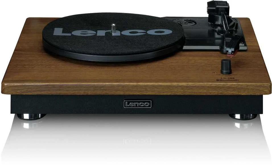 Patefonas Lenco LS-100WD, su ruda mediena