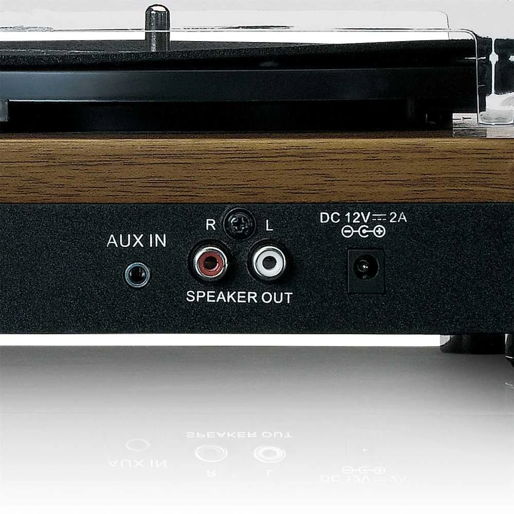 Patefonas Lenco LS-100WD, su ruda mediena