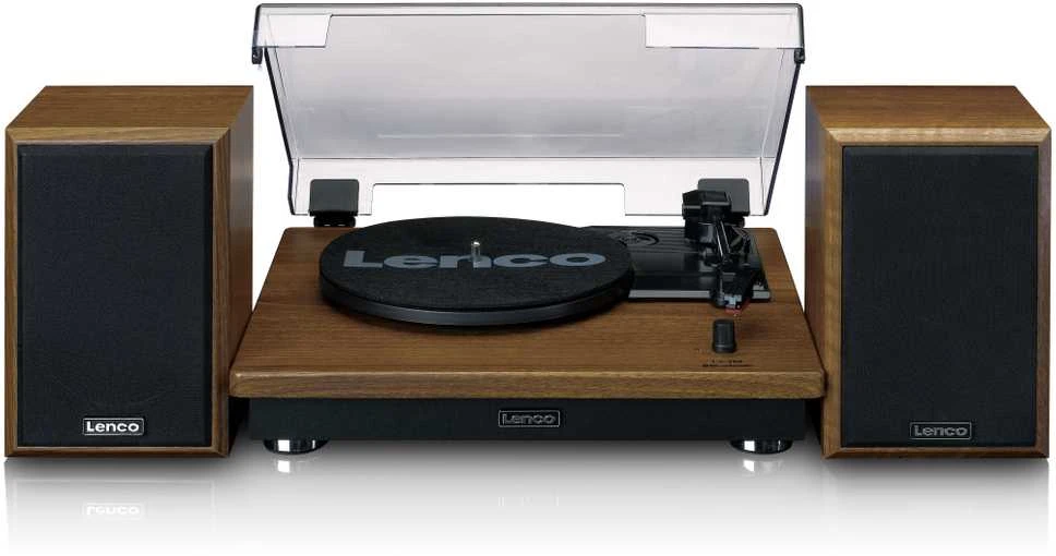 Patefonas Lenco LS-100WD, su ruda mediena