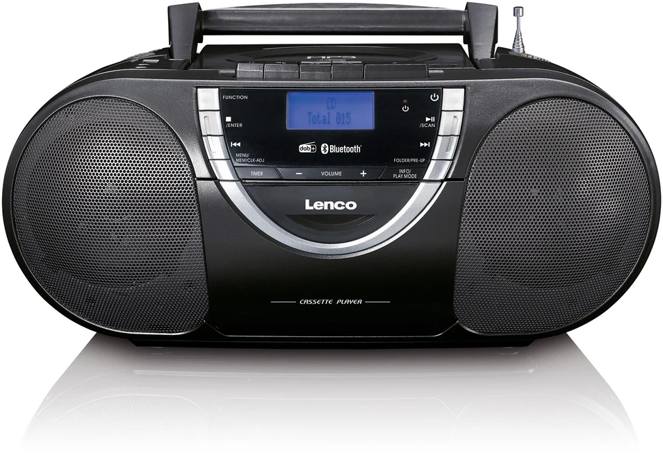Grotuvas Lenco Lenco DAB+-Radio/Boombox SCD-6900, kaseta, CD grotuvas/MP3, FM, DAB+, juoda