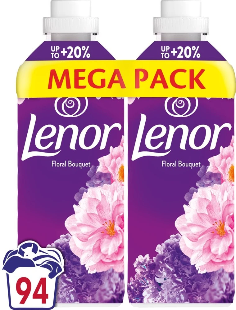 LENOR Audinių minkštiklis "Floral Bouquet" 2x987 ml (94 Skalbimai)