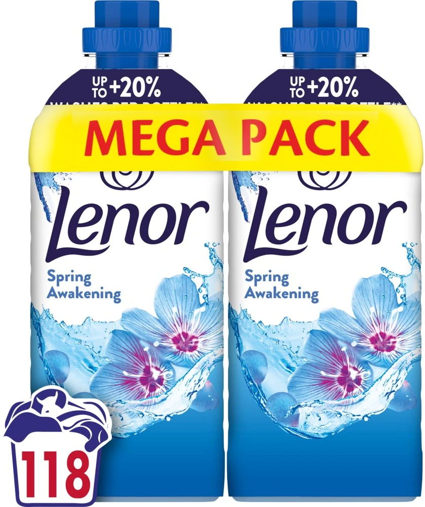 LENOR Audinių minkštiklis "Spring Awakening" 2x1.239 L (118 Skalbimų)