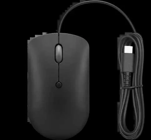 Lenovo | Compact Pelė | 400 | su laidu | USB-C | Raven juodas