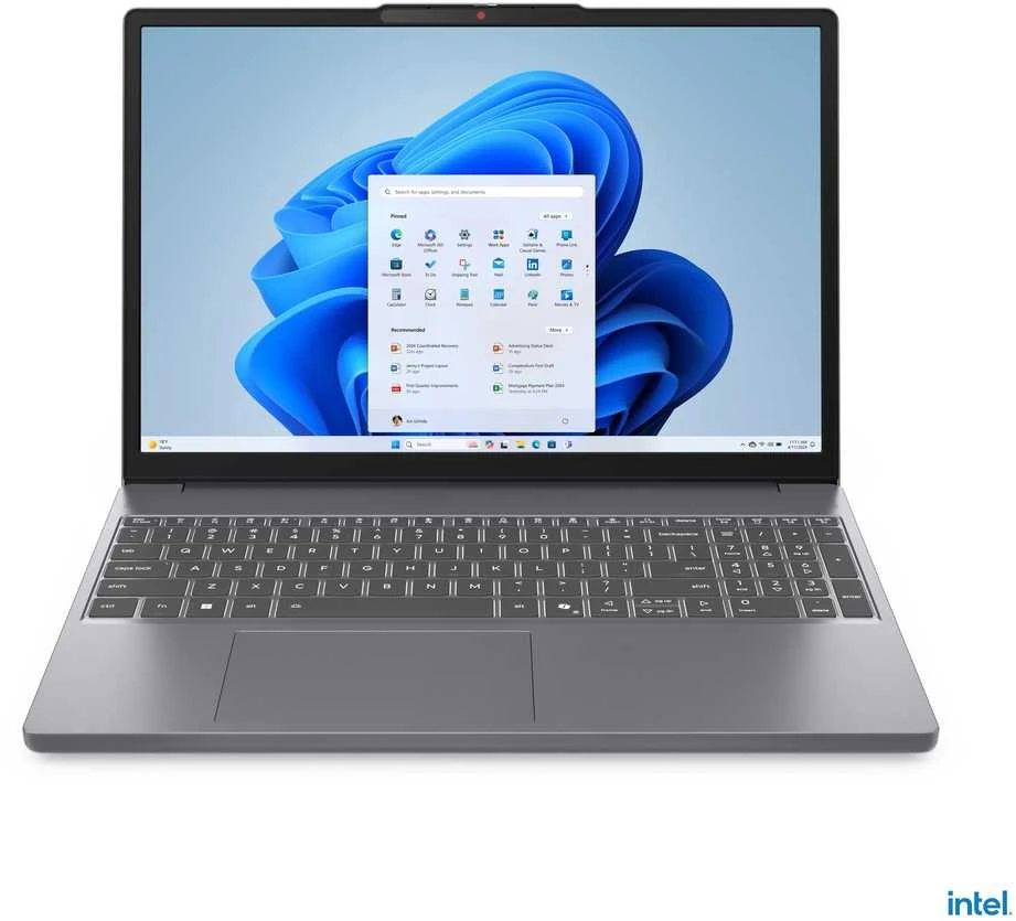 Lenovo IdeaPad Slim 3 atviras korpusas su Windows 11