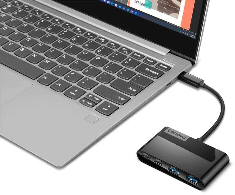 Lenovo | USB-C 4 prievadų šakotuvas | Adapteriai | USB-C