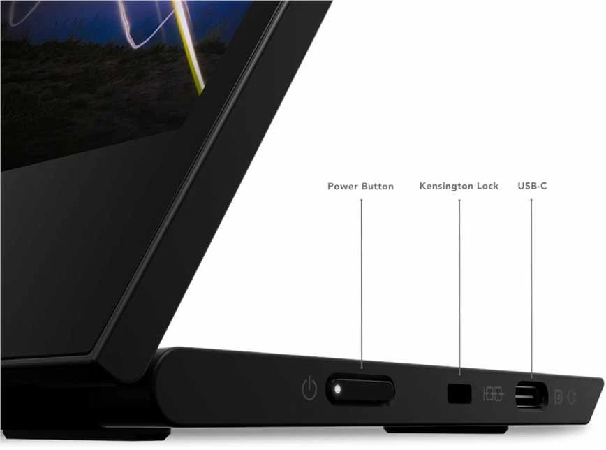 Monitorius Lenovo ThinkVision M15 15,6 colio, IPS, FHD, 1920 x 1080, 16:9, Įjungta: 6 ms Išjungta: 14 ms, 250 cd/m², Juodas, 1 x USB Type-C, 60 Hz