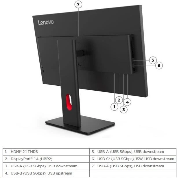 Monitorius Lenovo | T27Q-40 | 27 " | IPS | 16:9 | 120 Hz | 6 ms | 2560 x 1440 pikselių | 350 cd/m² | HDMI jungtys quantity 1 | Eclipse Juodas | Garantija 36 mėn.