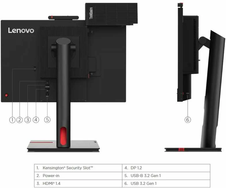 Monitorius Lenovo TIO 24 G5, 23.8", 1920 x 1080, IPS, 60 Hz, 6 ms, 250 cd/m²