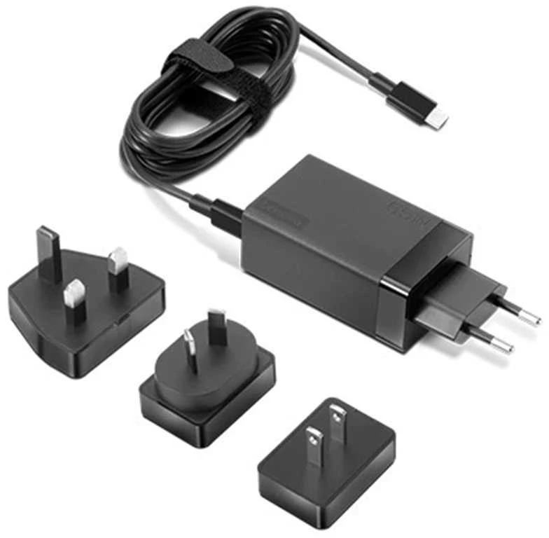 Lenovo 65W įkroviklis su trimis kelioniniais antgaliais