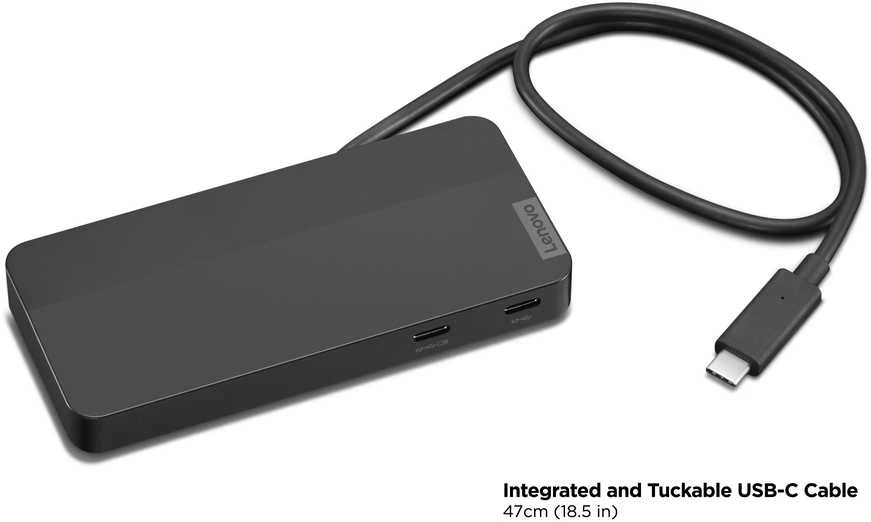 Lenovo | USB-C Dual Ekranas Travel Dock su adapteriu | 40B90100EU | Ethernet LAN (RJ-45) jungtys 1 | DisplayPorts quantity 1 | USB 3.0 (3.1 Gen 1) jungtys quantity 1 x USB-A 10 Gbps, 2 x USB-C 10 Gbps | HDMI jungtys quantity 1 | 65 W | Garantija 36 mėn.