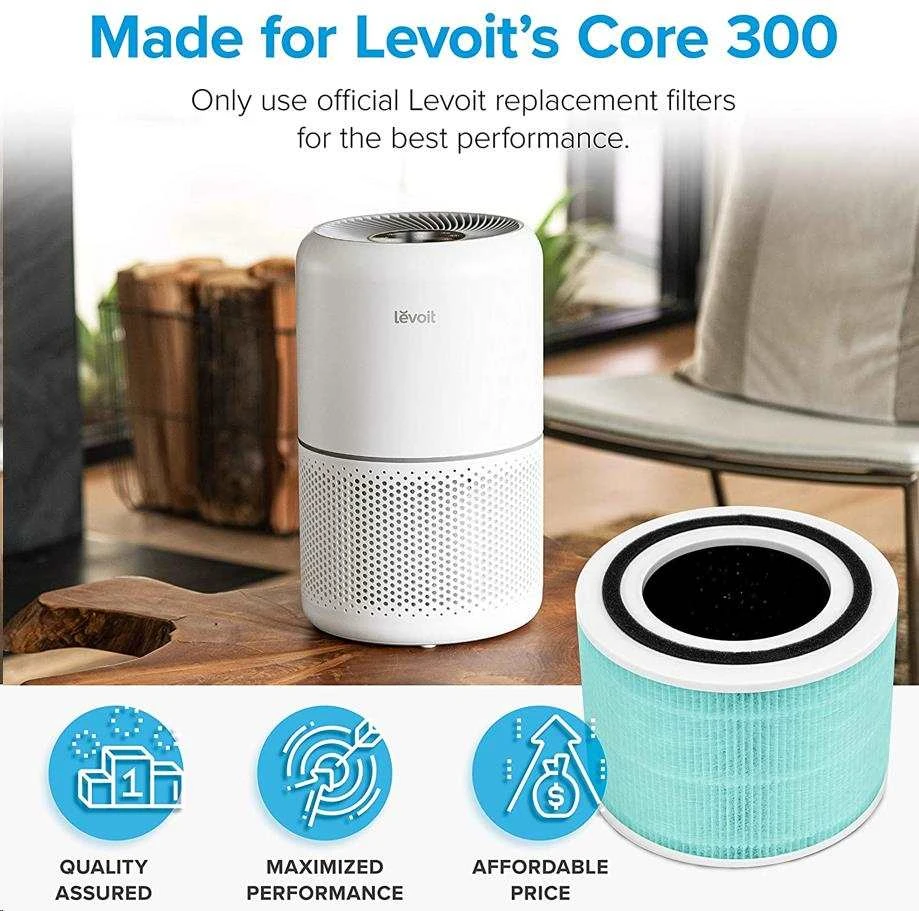 „Levoit Core 300“ 3 pakopų toksinų sugėrimo filtras