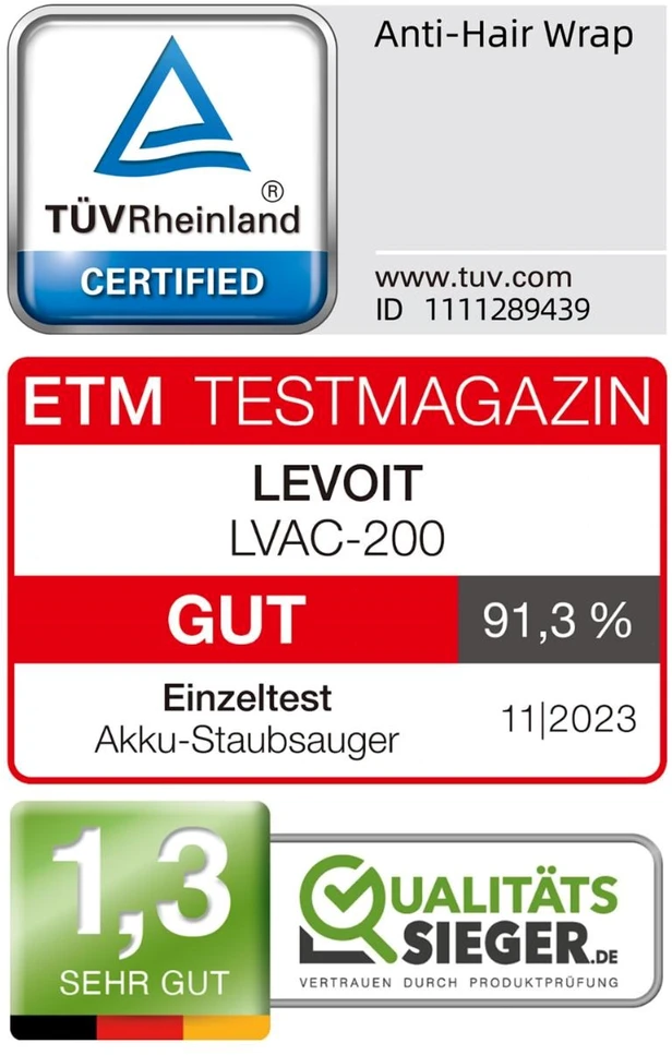 Dulkių siurblys Levoit LVAC-200 tyčov´y vysavač