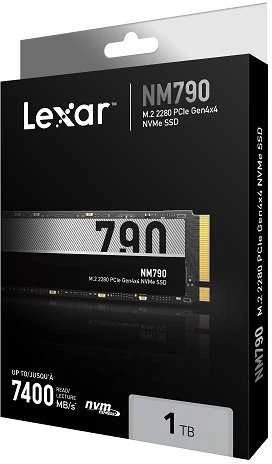 Lexar | SSD | NM790 | 1000 GB | SSD form factor M.2 2280 | Solid-state drive sąsaja M.2 NVMe | Skaitymo greitis 7400 MB/s | Rašymo greitis 6500 MB/s