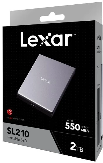 Kietasis diskas Lexar | Portable SSD | SL210 | 2000 GB | Solid-state drive sąsaja USB 3.1 Type-C | Skaitymo greitis 550 MB/s