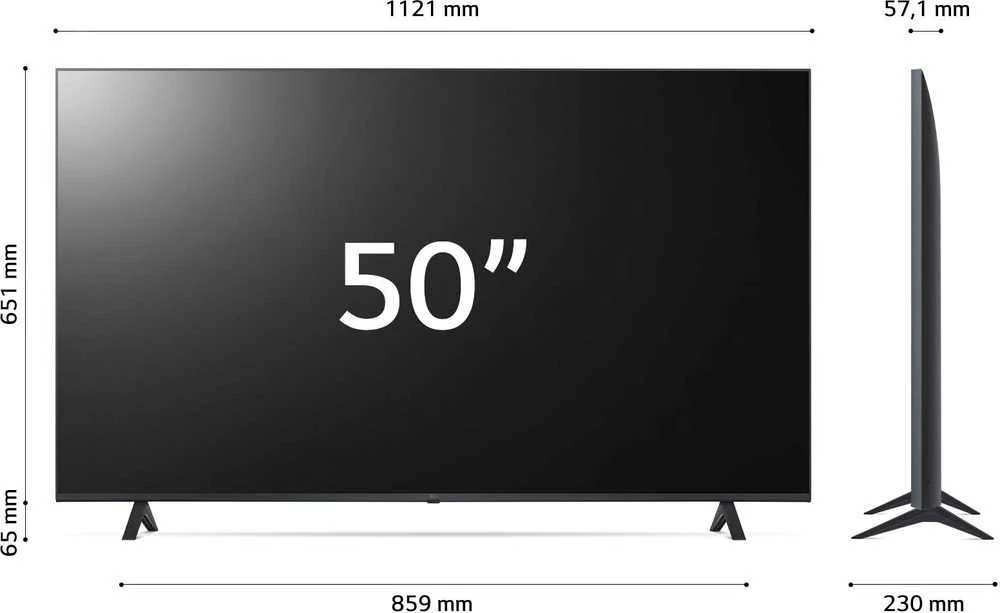 Televizorius LG UHD 50UR78006LK TV 127 cm (50") 4K Ultra HD Smart TV Wi-Fi Juodas