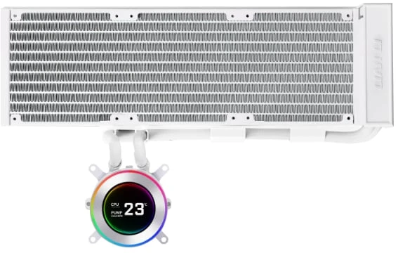 Lian Li HYDROSHIFT II LCD-C 360CL ARGB universalus skysčio aušintuvas – baltos spalvos