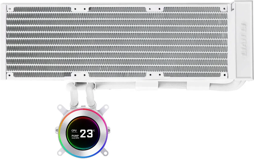 „Lian Li HYDROSHIFT II LCD-C 360“ be ventiliatoriaus ARGB AIO vandens aušinimas – kibiras