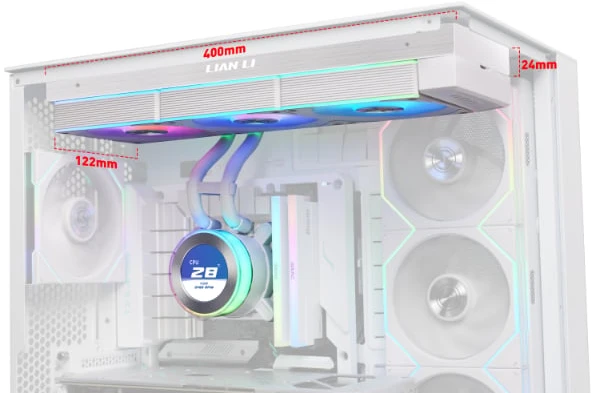 Lian Li HYDROSHIFT II LCD-C 360TL ARGB AiO Vanduo Cooling – Baltas