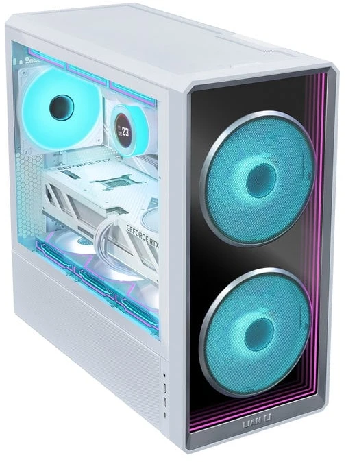 Lian Li LANCOOL 217 INF kompiuterio korpusas, vidutinio dydžio bokštas, grūdintas stiklas, RGB apšvietimas – Baltas