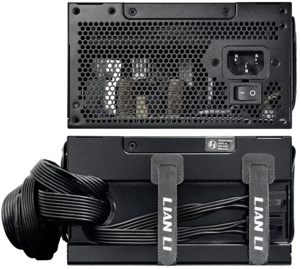 Lian Li RB serijos 80 PLUS Bronze maitinimo šaltinis, pusiau modulinis, PCIe 5.1, ATX 3.1 × 750 vatų, juodas