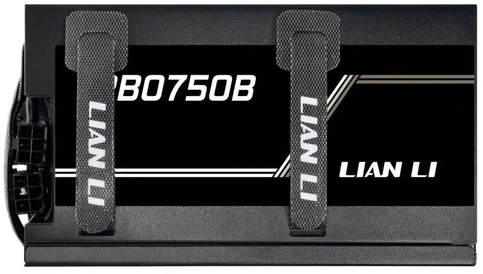 Lian Li RB serijos 80 PLUS Bronze maitinimo šaltinis, pusiau modulinis, PCIe 5.1, ATX 3.1 × 750 vatų, juodas