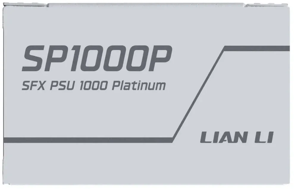 Lian Li SP serijos Platinum 80 PLUS Platinum maitinimo šaltinis, SFX, pilnai modulinis, PCIe 5.1, ATX 3.1 × 1000 vatų, baltas