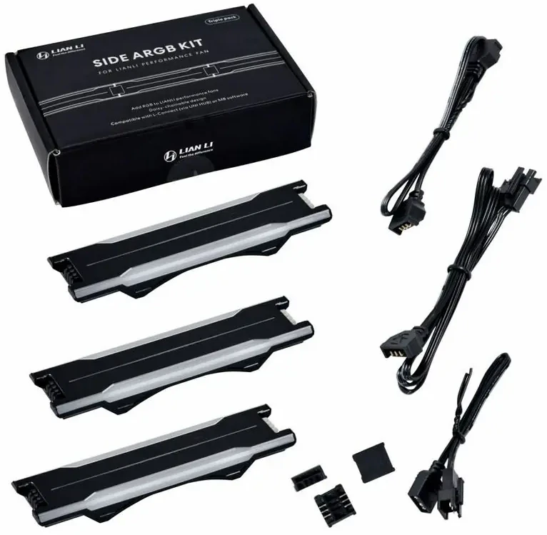 Lian Li UNI FAN P28 Side ARGB Strip, Triple Pack – juodos spalvos