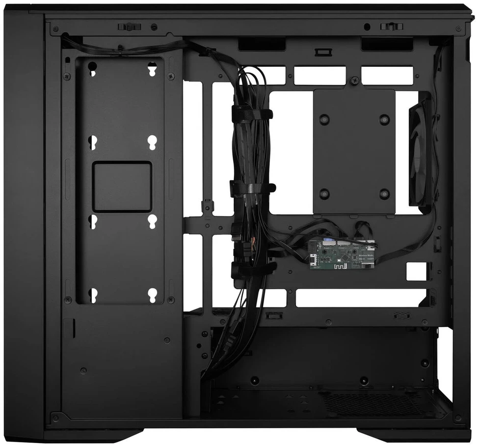 Lian Li Vector V150 kompiuterio korpusas, mini bokštas, mATX, grūdintas stiklas, „Infinity Mirror“ – Juodas