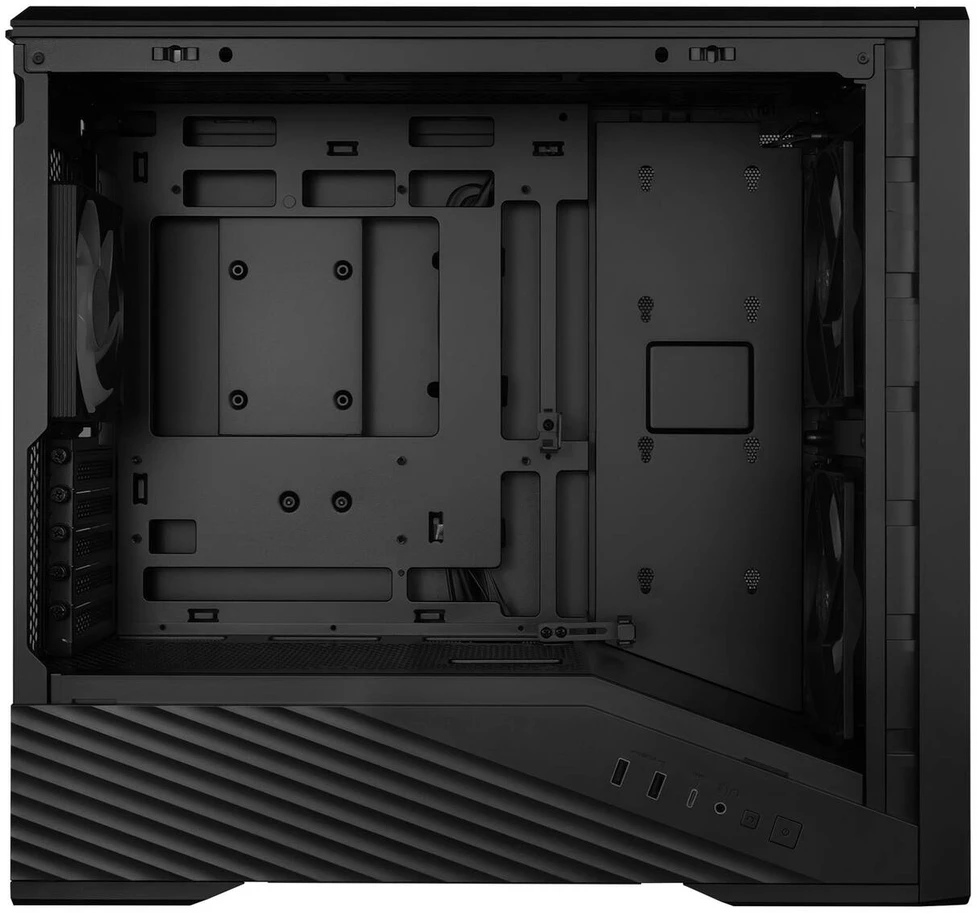 Lian Li Vector V150 kompiuterio korpusas, mini bokštas, mATX, grūdintas stiklas, „Infinity Mirror“ – Juodas