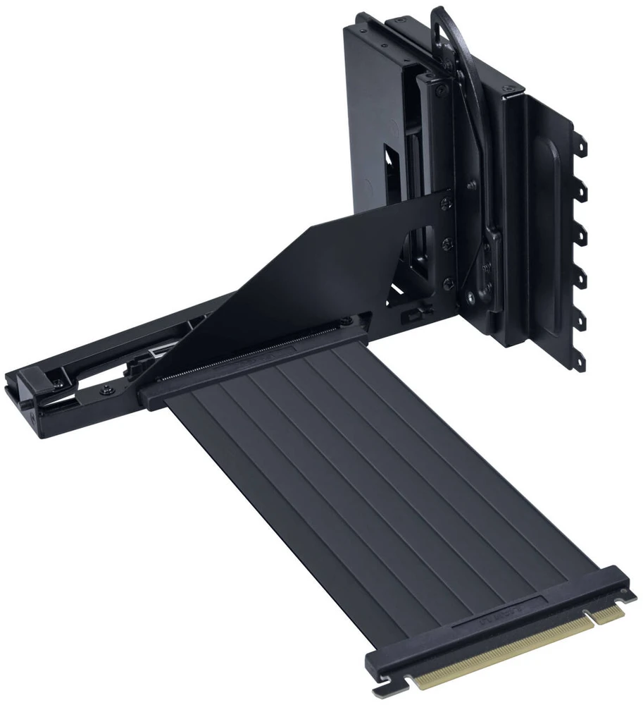 „Lian Li“ vertikalus vaizdo plokštės tvirtinimo komplektas VG4-5-V4 su PCIe 5.0 jungties kabeliu – Juodas