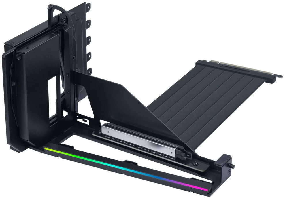 „Lian Li“ vertikalus vaizdo plokštės tvirtinimo komplektas VG4-5-V4 su PCIe 5.0 jungties kabeliu – Juodas